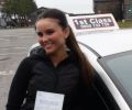 Megan with Driving test pass certificate